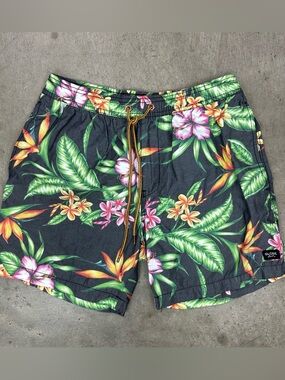 Globe Tropical Birds of Paradise Floral Pattern Swimsuit